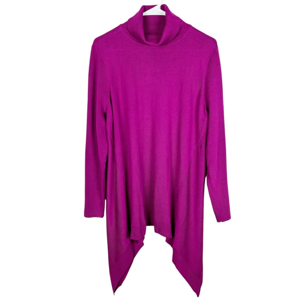 Chico’s Turtleneck Sweater Feather Weight Layering Basic Blooming Dahlia Large - Picture 7 of 7
